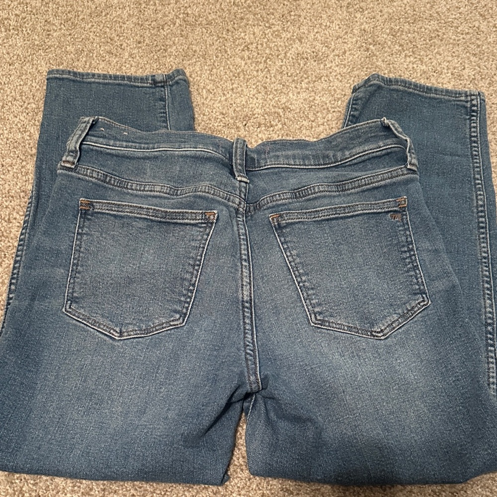 Madewell stovepipe Women's Petite Straight Leg Blue Jeans - Picture 2 of 5